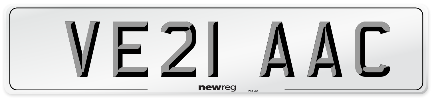 VE21 AAC Number Plate from New Reg